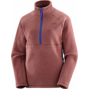 Salomon - Dames fleeces - Chroma Fleece HZ W Rum Raisin voor Dames van Gerecycled Polyester - Maat L - Bordeauxrood