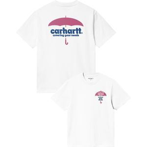 Carhartt - Dames t-shirts - W' S/S Cover T-Shirt White voor Dames van Katoen - Maat S - Wit