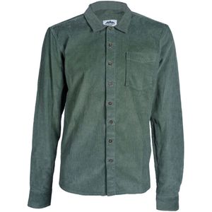Snowleader - Blouses - Sage Green Corduroy Shirt voor Heren - Maat L - Groen