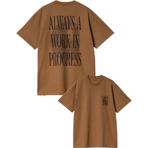 Carhartt - T-shirts - S/S Always a WIP T-Shirt Hamilton Brown voor Heren - Maat L - Bruin