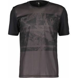 Scott - Mountainbike kleding - Trail Flow M Shirt Black/Dark Grey voor Heren - Maat XL - Zwart