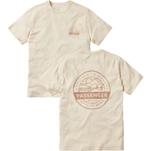 Passenger - T-shirts - Odyssey Recycled Cotton T-Shirt Birch voor Heren van Katoen - Maat M - Beige