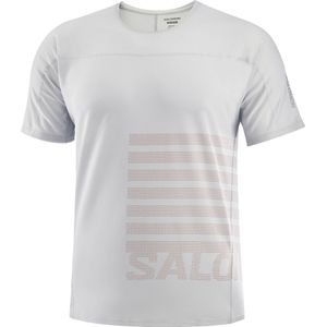 Salomon - Trail / Running kleding - Sense Aero SS Tee Gfx M Gray Violet/Light Mahogany voor Heren - Maat M - Grijs