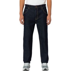 Dickies - Broeken - Houston Denim Rinsed voor Heren - Maat 32 - Marine blauw