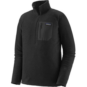 Patagonia - Wandel- en bergsportkleding - M's R1 Air Zip Neck Black voor Heren - Maat M - Zwart