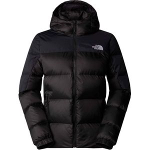 The North Face - Jassen - W Diablo Down 2.0 Hoodie TNF Black Heather/TNF Black voor Dames - Maat S - Zwart