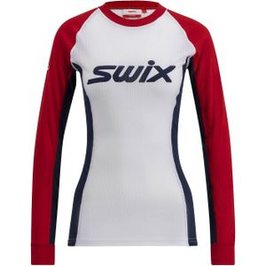 Swix - Dames thermokleding - Swix Racex Classic Long Sleeve Women Swix Red/Bright White voor Dames - Maat S - Rood