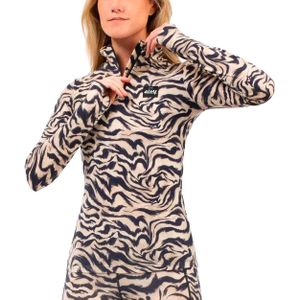 Eivy - Dames thermokleding -  Journey Merino Wool Top Animal Swirl voor Dames van Wol - Maat S - Beige