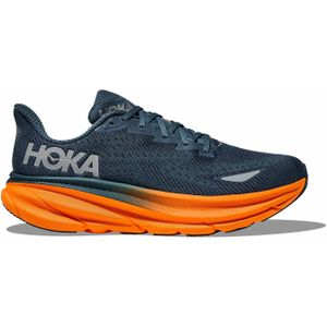 Hoka - Hardloopschoenen - Clifton 9 GTX M Stormy Skies/Orange Zest voor Heren - Maat 9 US - Blauw