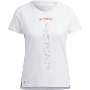 Adidas - Trail / Running dameskleding - Agravic T-Shirt W White voor Dames - Maat M - Wit