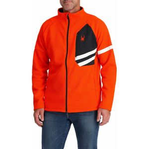 Spyder - Fleeces - Wengen Bandit Jacket Twisted Orange voor Heren - Maat XL - Oranje