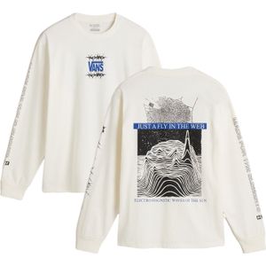 Vans - T-shirts - MTE Electro Waves LS Tee Egret voor Heren van Katoen - Maat M - Beige