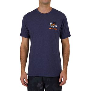 Salty Crew - T-shirts - Siesta Premium S/S Tee Navy Heather voor Heren van Katoen - Maat L - Marine blauw