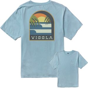 Vissla - T-shirts - Out The Window Premium Pkt Tee Chambray voor Heren van Katoen - Maat L - Blauw