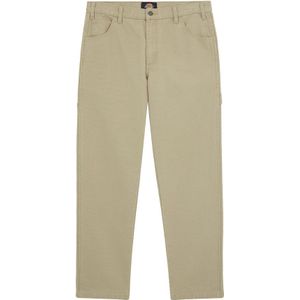 Dickies - Broeken - Duck Carpenter Pant Stone Washed Desert Sand voor Heren van Katoen - Maat 32 US - Beige