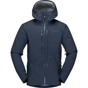 Norrona - Ski jassen - Lofoten Gore-Tex Pro Jacket M Indigo Night voor Heren - Maat S - Marine blauw