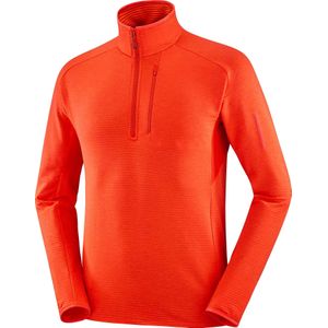 Salomon - Fleeces - Sntial Lightwarm HZ M Cherry Tomato voor Heren - Maat XL - Oranje