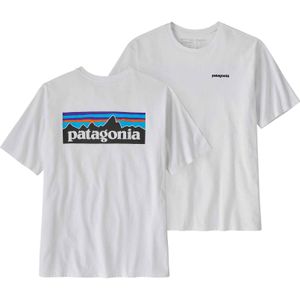 Patagonia - T-shirts - M's P-6 Logo Responsibili-Tee White voor Heren van Katoen - Maat L - Wit