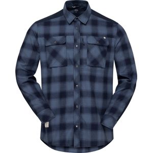 Norrona - Wandel- en bergsportkleding - Femund Flannel Shirt M'S Navy Blazer voor Heren van Katoen - Maat M - Marine blauw