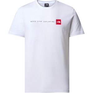 The North Face - T-shirts - M S/S Never Stop Exploring Tee TNF White voor Heren van Katoen - Maat L - Wit