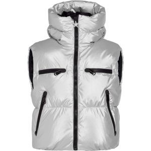 Goldbergh - Dames ski jassen - Shine Ski Bodywarmer Silver voor Dames - Maat 38 HO - Grijs