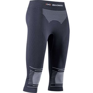 X-Bionic - Dames thermokleding - Energizer 4.0 Pants 3/4 Wmn Opal Black/Arctic White voor Dames - Maat S - Zwart