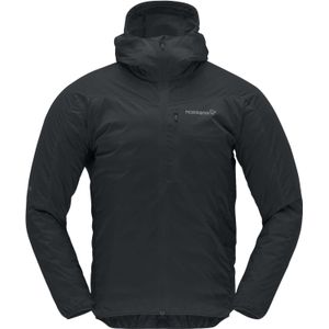 Norrona - Wandel- en bergsportkleding - Falketind Aero60 Hood M'S Caviar voor Heren - Maat M - Zwart