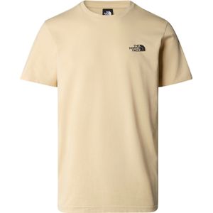 The North Face - T-shirts - M S/S Simple Dome Tee Gravel voor Heren van Katoen - Maat XXL - Beige