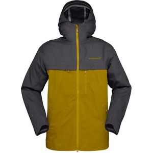 Norrona - Wandel- en bergsportkleding - Svalbard Cotton Jacket M Slate Grey/Golden Palm voor Heren - Maat M - Grijs