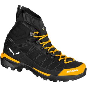 Salewa - Heren wandelschoenen - Ortles Light Mid Ptx M Gold/Black voor Heren van Nylon - Maat 11 UK - Zwart