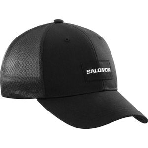 Salomon - Wandel- en bergsportkleding - Cap Trucker Curved Cap Deep Black/Deep Black voor Heren - Maat M\/L - Zwart
