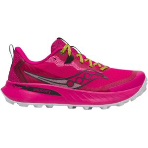 Saucony - Trailschoenen - Peregrine 15 Magenta/Black voor Dames - Maat 40 - Roze