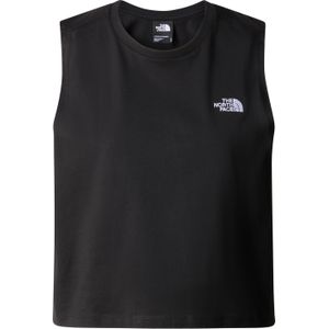 The North Face - Dames t-shirts - W Essential Relaxed Tank TNF Black voor Dames van Katoen - Maat S - Zwart