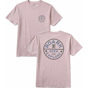 Roark - T-shirts - Seek & Explore Tee Signet Dusty Violet voor Heren van Katoen - Maat S - Roze