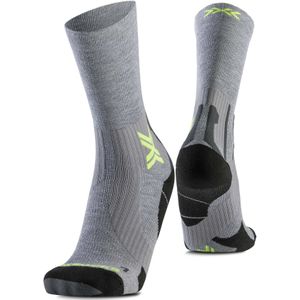 X-Socks - Run Perform Warm Crew Black/Light Grey voor Heren - Maat 35-38 - Zwart