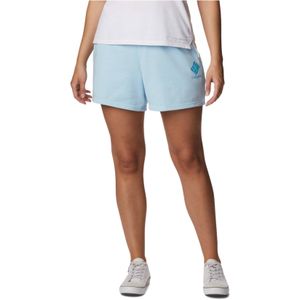 Columbia - Dames shorts - Columbia Logoâ„¢ III French Terry Short Spring Blue/Atoll Logo voor Dames van Katoen - Maat S - Blauw