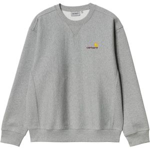 Carhartt Wip - Logo Frontale Sweatshirt - Grijs - Regular Fit - Katoen