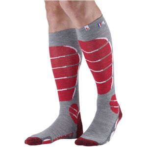 Monnet - Skisokken - Ski X-Light Socks Rouge voor Unisex van Wol - Maat 39-40 - Rood