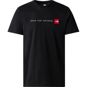 The North Face - T-shirts - M S/S Never Stop Exploring Tee TNF Black voor Heren van Katoen - Maat L - Zwart
