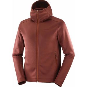 Salomon - Fleeces - Sntial Midwarm Hoody M Rum Raisin voor Heren - Maat M - Bordeauxrood