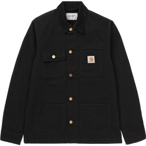Carhartt - Jassen - Michigan Coat Black / Black voor Heren van Katoen - Maat L - Zwart