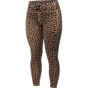 Eivy - Dames thermokleding - Pocket Wool Tights Leopard voor Dames van Wol - Maat S - Bruin