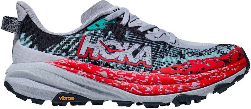 Hoka - Speedgoat 6 - Trail Damesschoenen - Blauw Rood