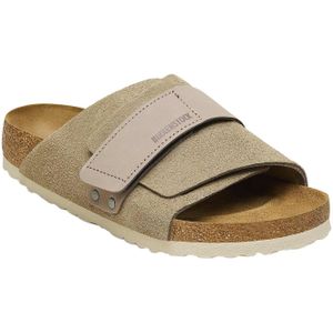 Birkenstock - Sandalen en slippers - Kyoto Nubuck / Suede Leather Taupe voor Heren - Maat 42 - Beige