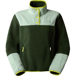 The North Face - Dames sweatshirts en fleeces - W Cragmont Fleece 1/4 Snap Pine Needle/Misty Sage/Sulphur Sprg Grn voor Dames - Maat XS - Bruin
