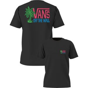 Vans - T-shirts - Vans Palm Lines SS Tee Black voor Heren van Katoen - Maat M - Zwart