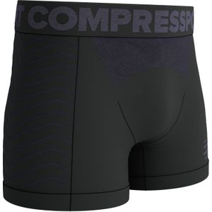 Compressport - Wandel- en bergsportkleding - Seamless Boxer M Black/Grey voor Heren - Maat M - Zwart