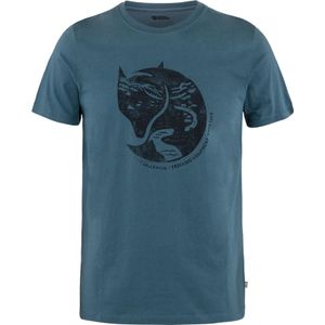 Fjall Raven - T-shirts - Arctic Fox T-Shirt M Indigo Blue voor Heren van Katoen - Maat S - Blauw