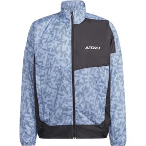 Adidas - Trail / Running kleding - Trail Wind Jacket Blue Dawn voor Heren - Maat S - Blauw