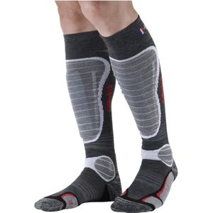 Monnet - Skisokken - GelProtech Ski Wool Socks Gris voor Unisex van Wol - Maat 37-38 - Grijs